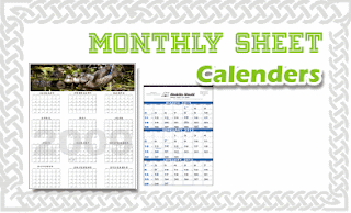 monthly sheet calendar