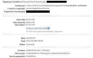 Pagamento RefBacknClix - PTCs em Prática