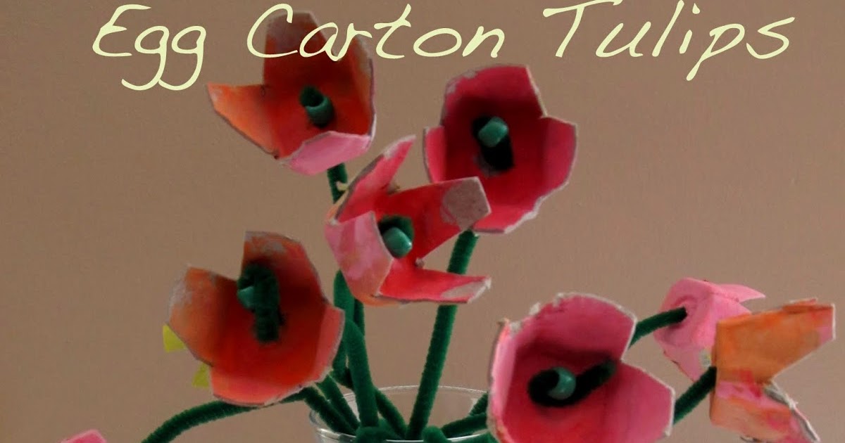 Kitchen Floor Crafts Egg Carton Tulips