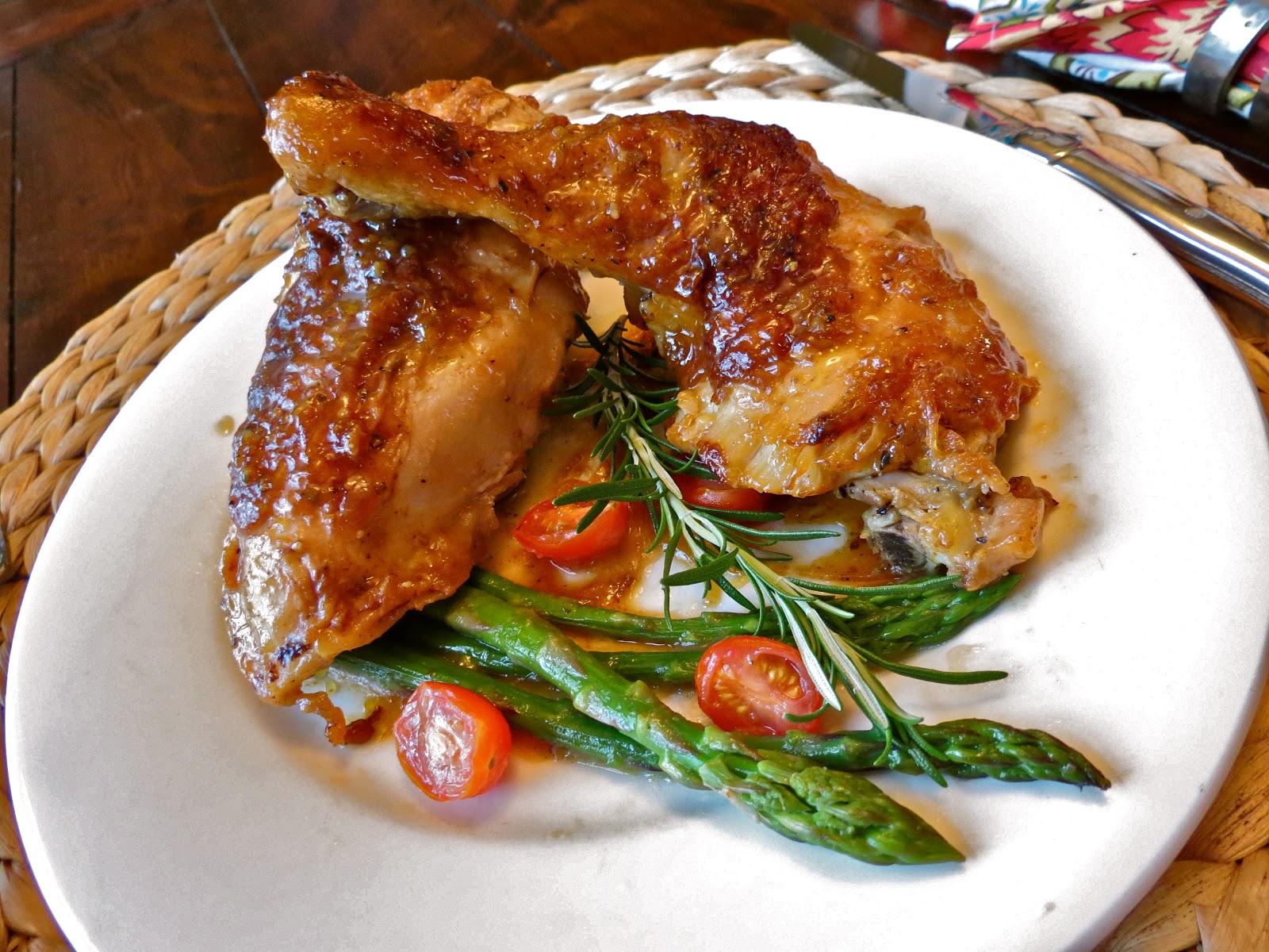The Bee Cave Kitchen Roasted Chicken with Rich Apricot Glaze