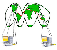 Connecting computers worldwide World map