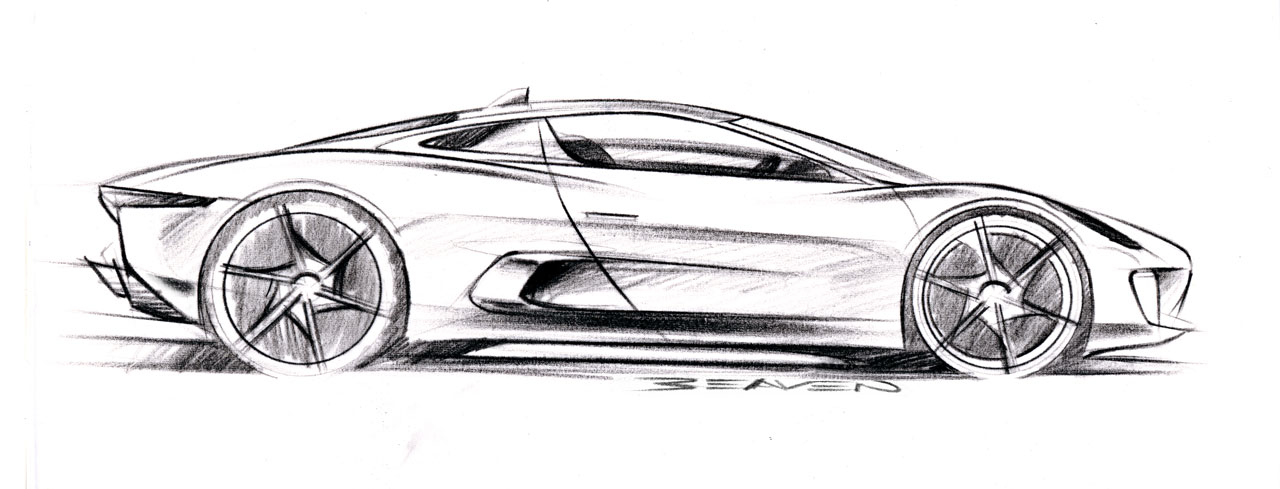 Supercar Sketches Gallery Jaguar C X75 Concept 2010