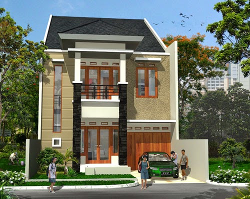 Contoh Gambar Desain Rumah Minimalis Modern 2 Lantai