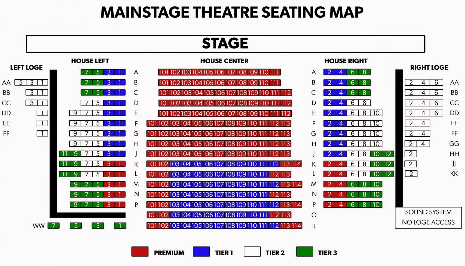 Seating Chart Gammage Auditorium Tempe Az