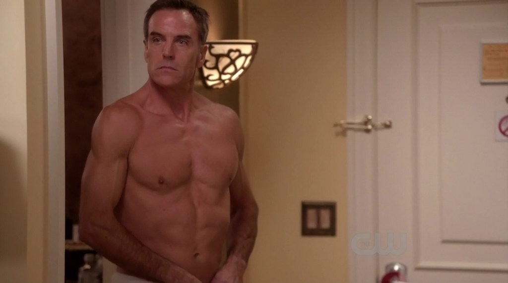 Richard Burgi is shirtless in the episode "Anyone Who Had a Heart"...
