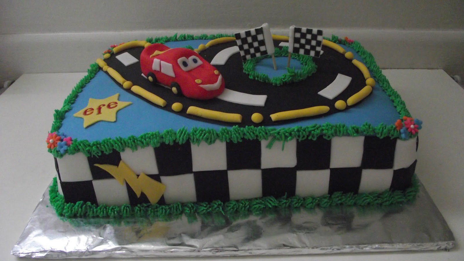 FUN SUGAR COOKIES Cars Movie Cake McQuenn Birthday Cake