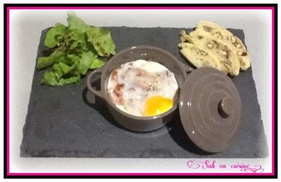 Ce Que Les Gourmands Disent Sab En Cuisine Oeuf Cocotte Lardons