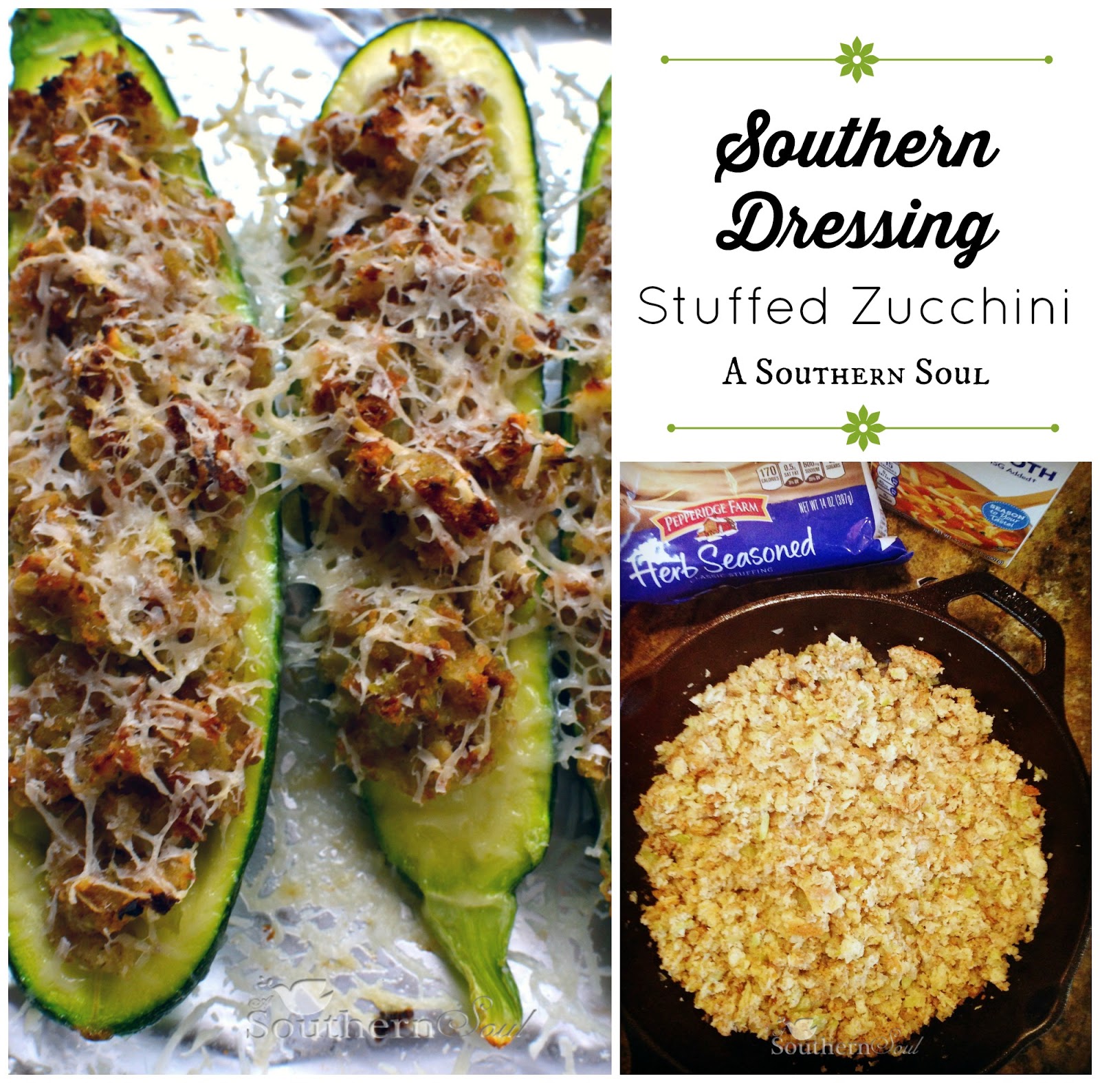 Southern Dressing Stuffed Zucchini A Southern Soul