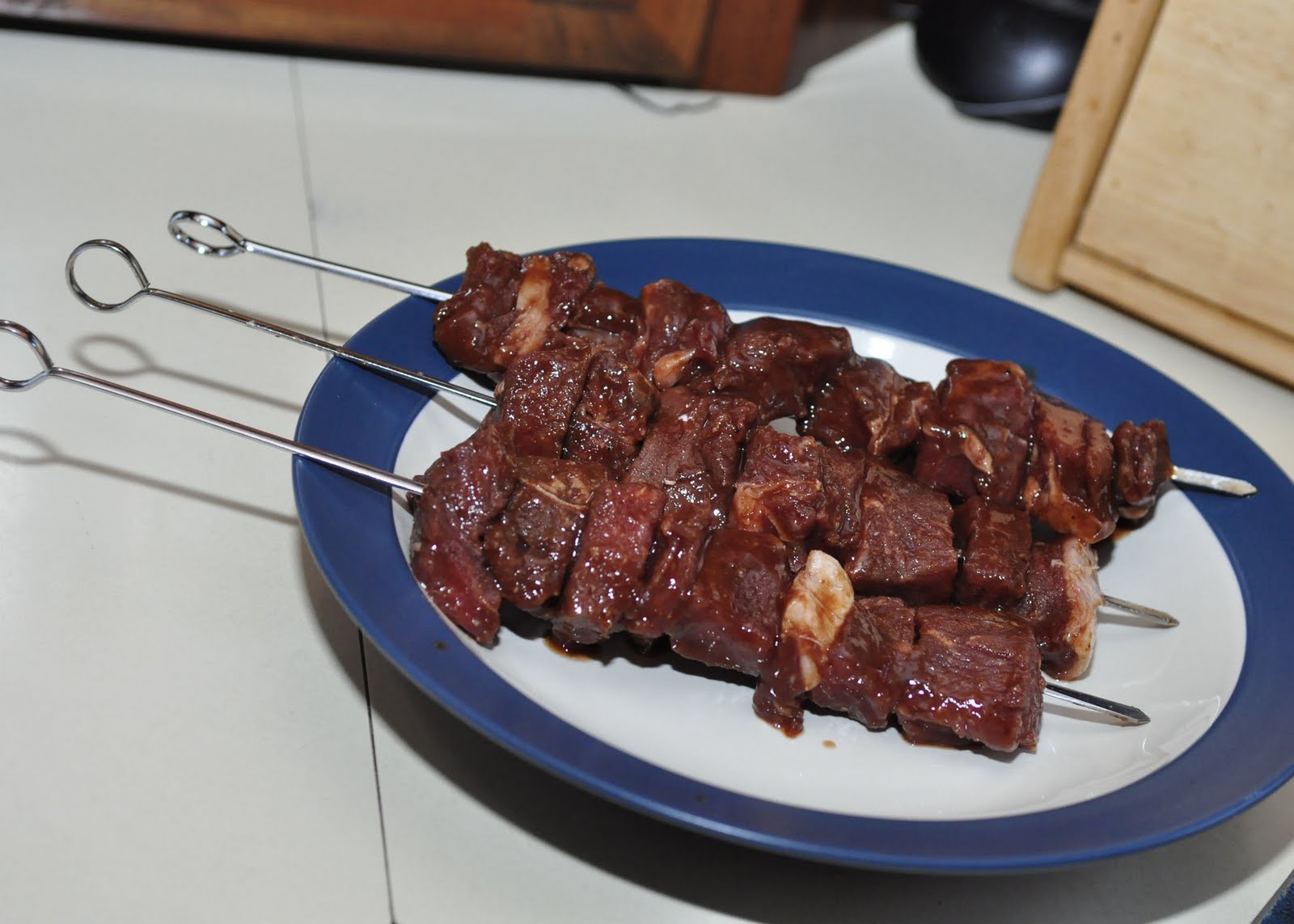 This Farm Family's Life Caramelized Beef Skewers...