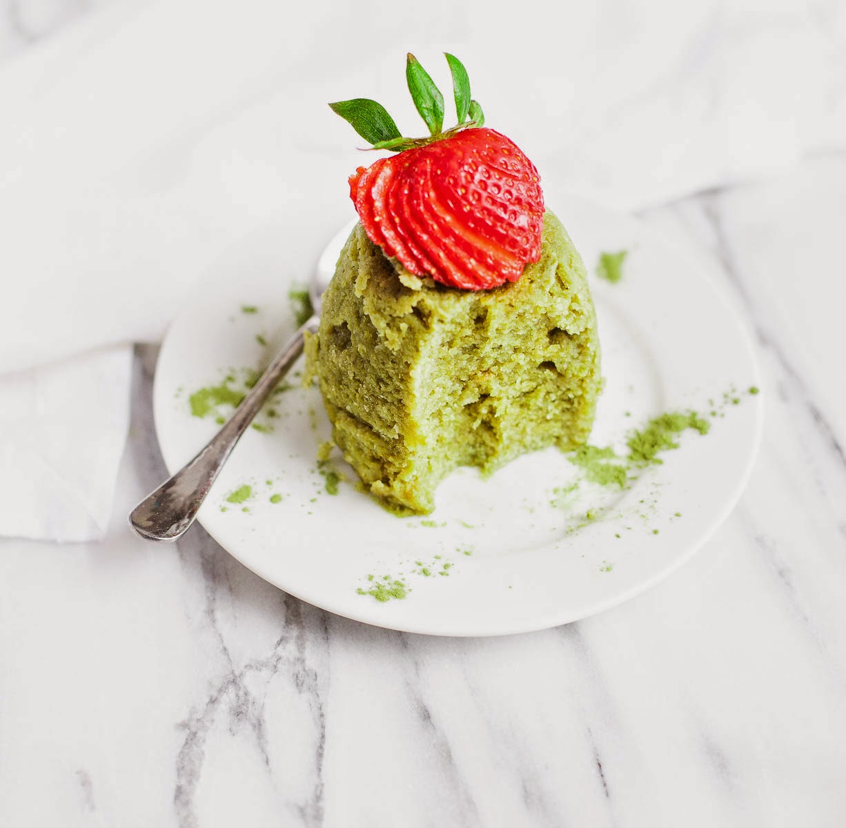 Thirsty For Tea Chocolate Chip Matcha Mug Cake