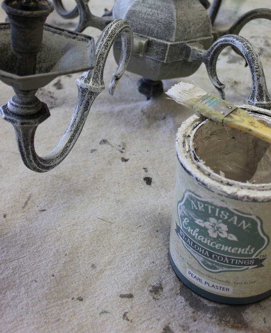 Maison Decor Painting a Brass Chandelier!