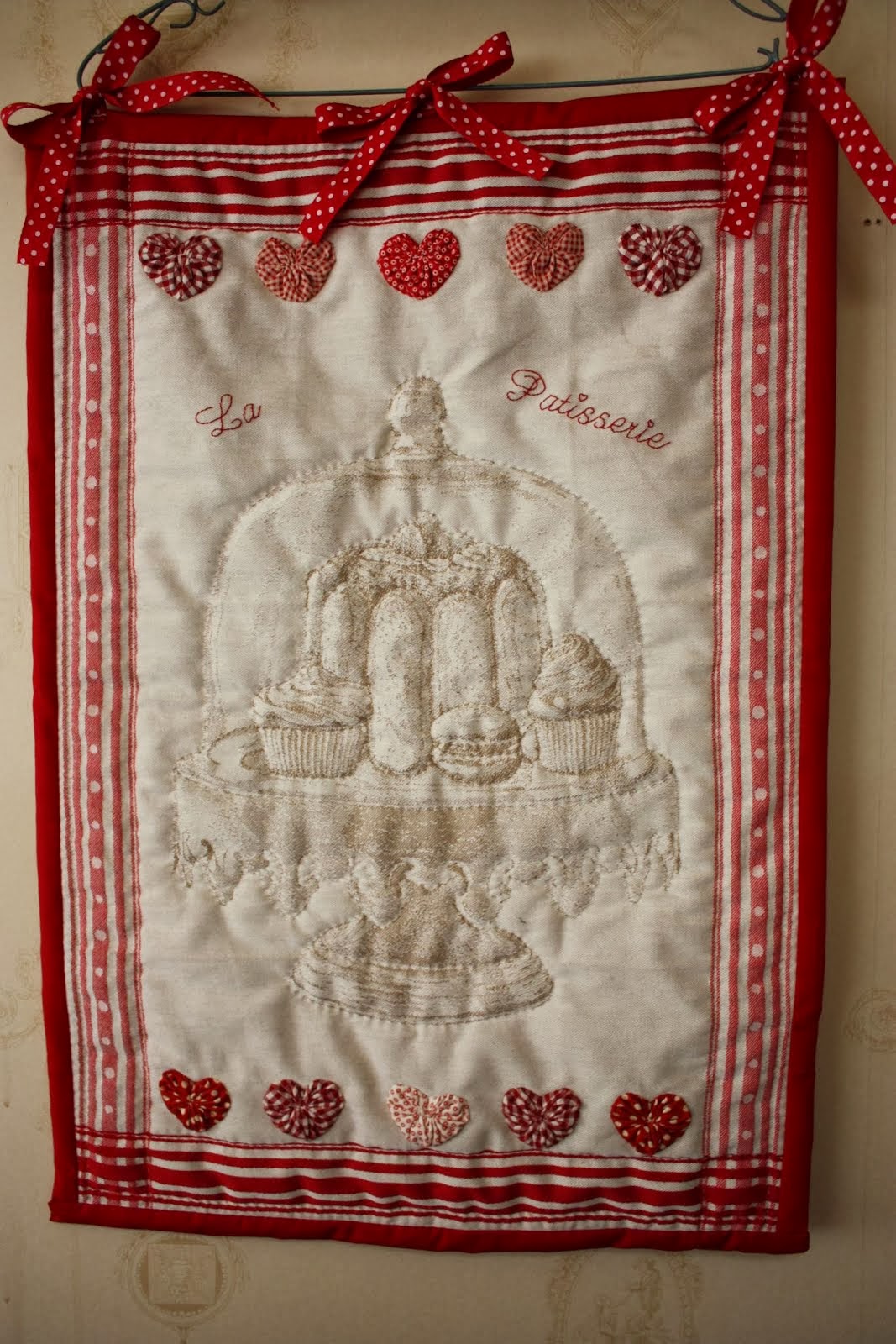 Tea towel quilt "La Patisserie"