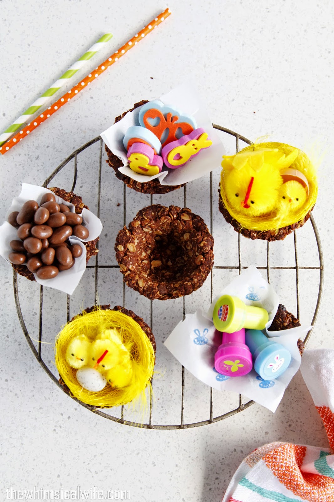 Edible Double Choc Chip & Oat Easter Baskets The Whimsical Wife