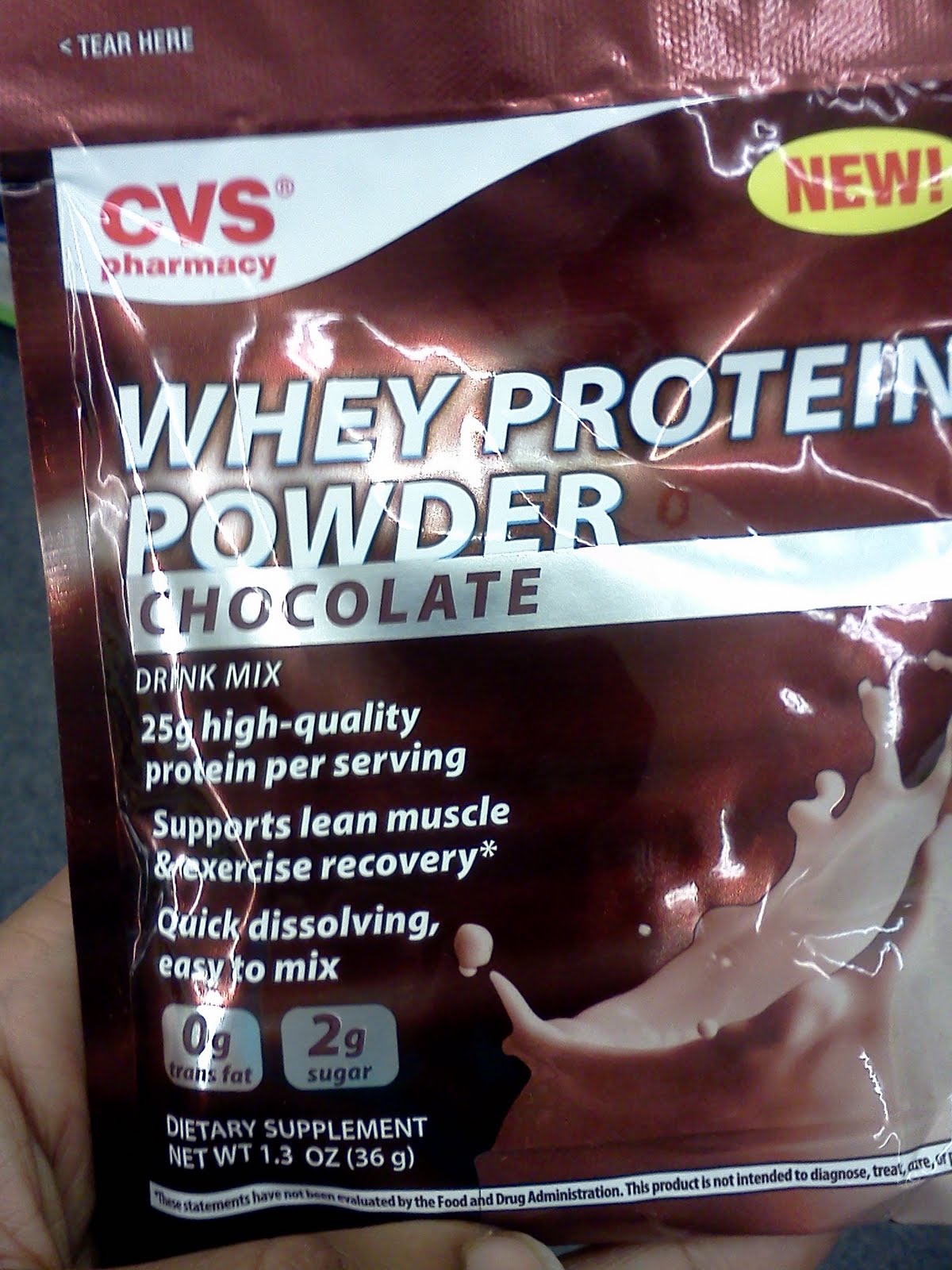 foodie find  cvs whey protein packets