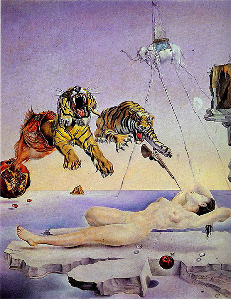 Dali-One Second Before Awakening from a Dream Caused by the Flight of a Bee Around a Pomegranate