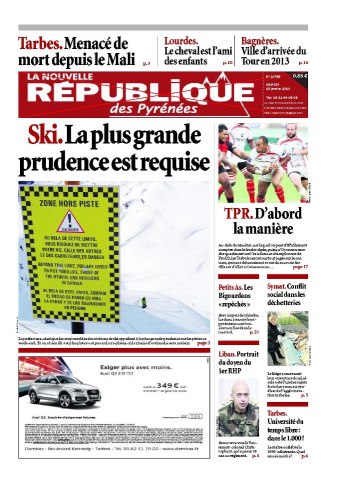 La Nouvelle République des Pyrénées du samedi 19 janvier 2013