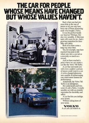 Classic VOLVO advertising - 1986 For Those Whose Values Haven't Changed