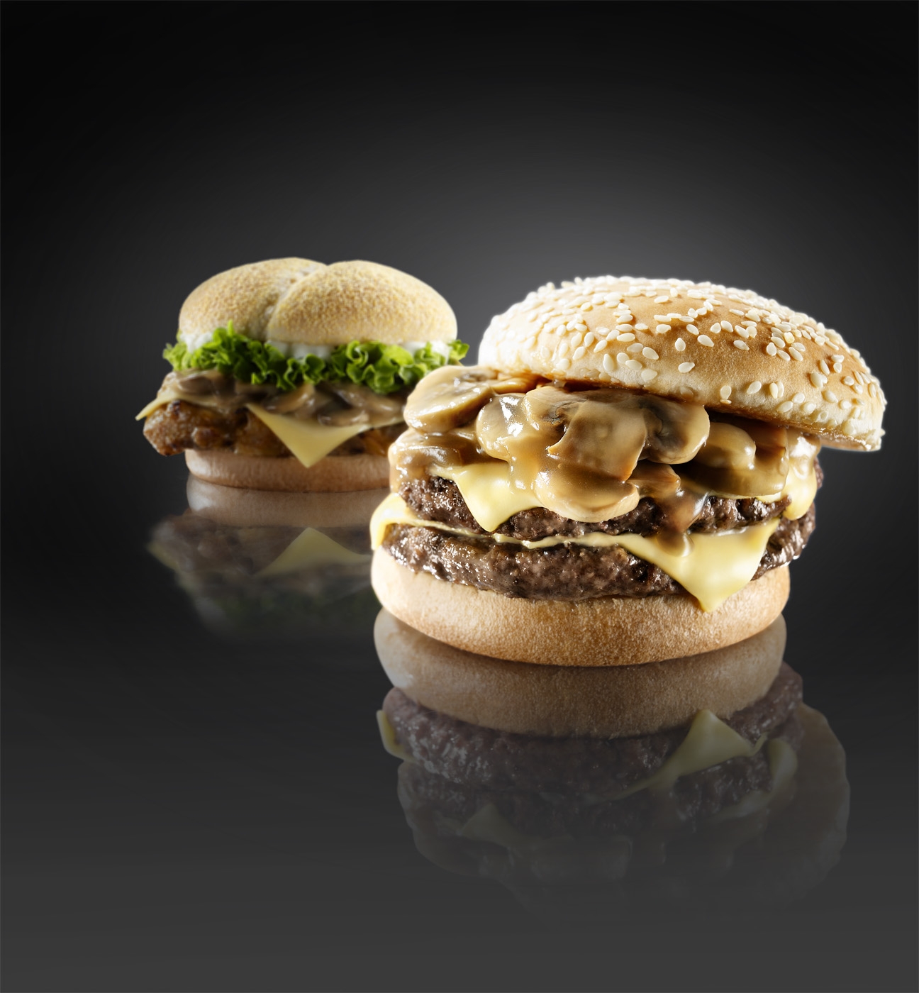 Wen's Delight The Irreplaceable Mushroom Swiss Burgers Burger King