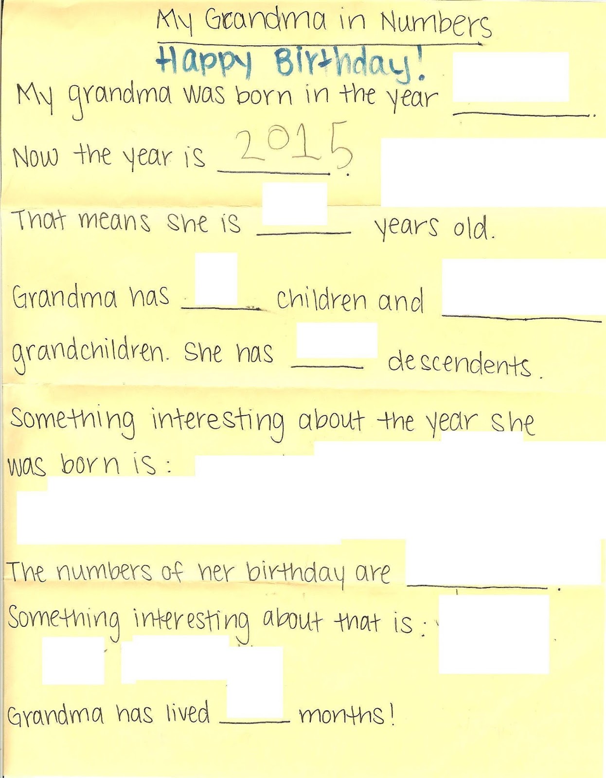 Xoxo Grandma Birthday In Numbers