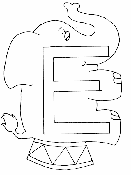 Letter E Coloring Pages Printables
