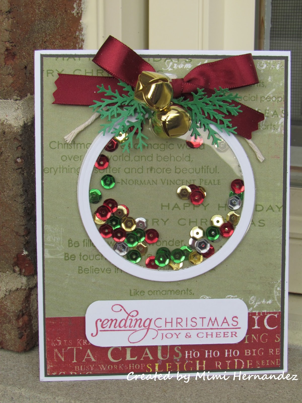 Navy Sis Creates Christmas Shaker Card Diy christmas cards, Homemade