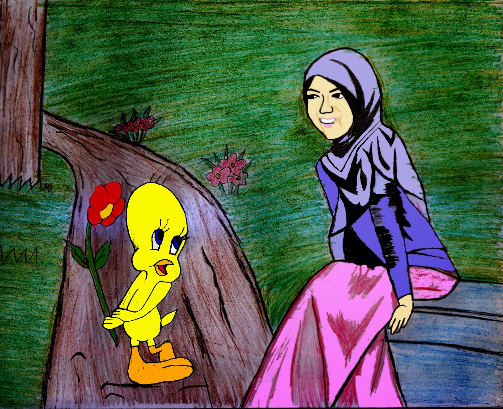 Gambar Koleksi Gambar Kartun Muslim Berpasangan Couple Romantis