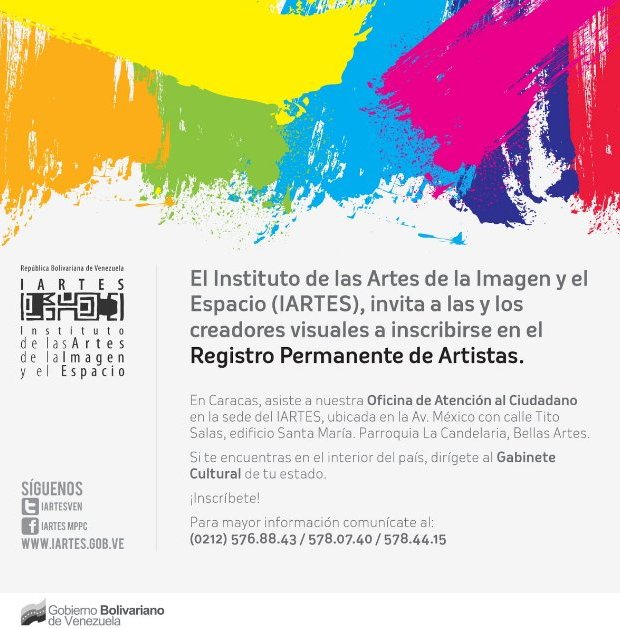 Para inscripciones en IARTES