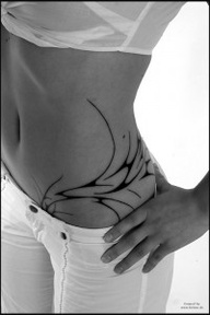 LOVELY DESIGN TATTOO ON SIDE BODY