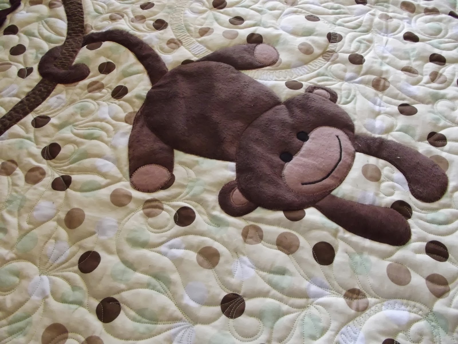 Done!!! Monkey baby quilt