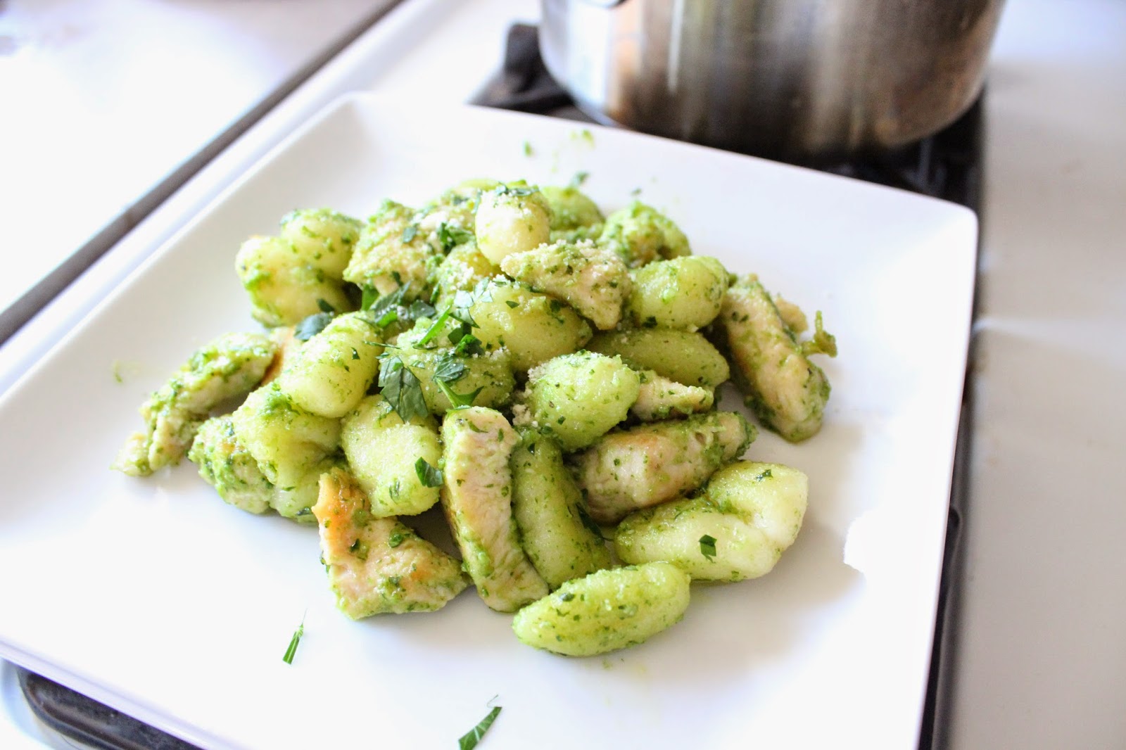 Married to Davis Chicken & Gnocchi with Basil Pesto