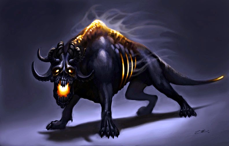 illustration de LaVata E. O'neal représentant un chien de l'enfer