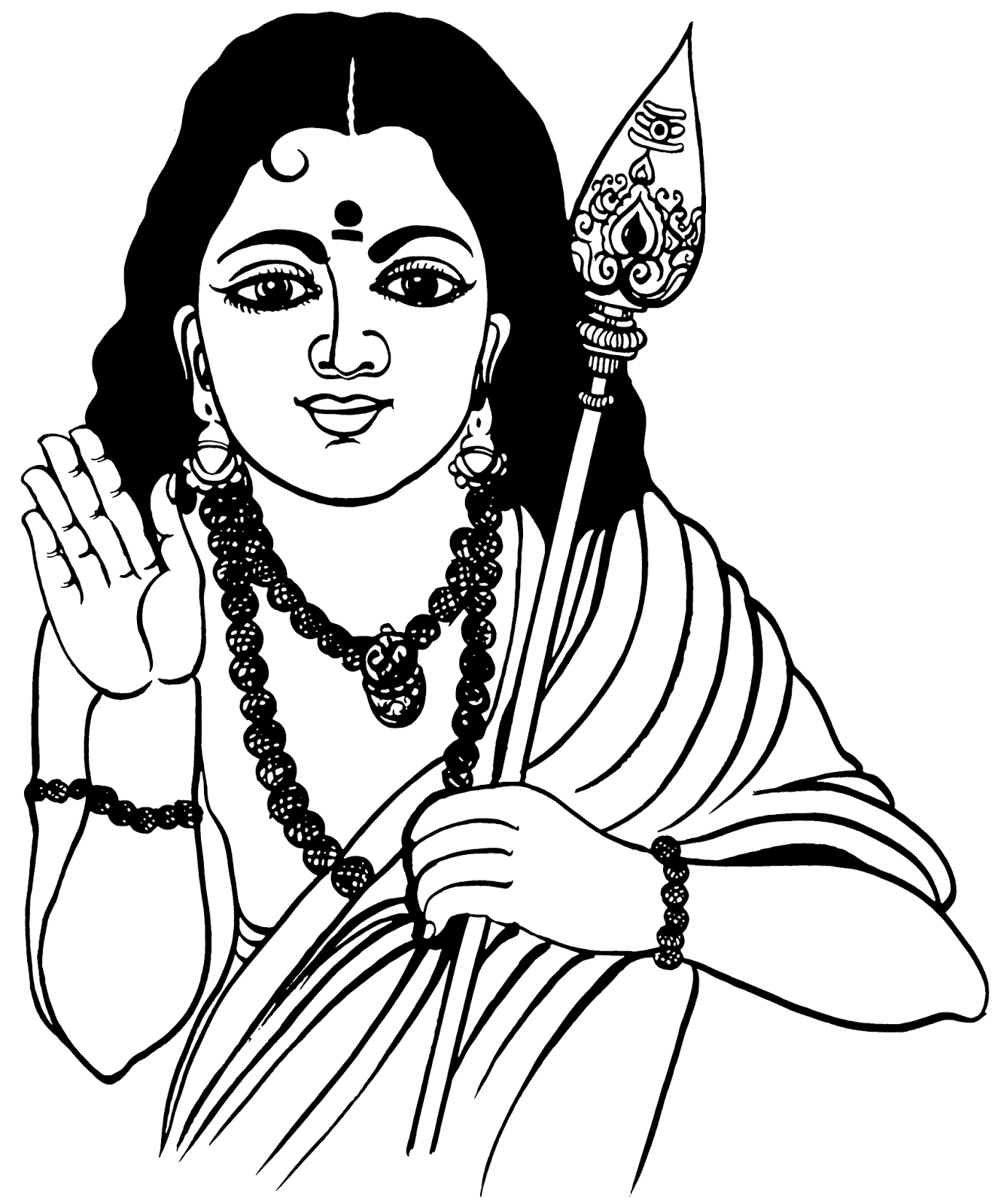 Lord Murugan Drawings Sketch Coloring Page