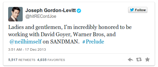 Джозеф Гордон-Левитт tweet