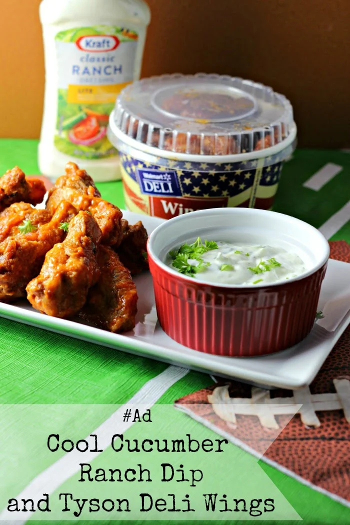 Ad: Cool Cucumber Ranch Dip and Deli Wings:  a perfect combination! #GameTimeHero #CollectiveBias #ad