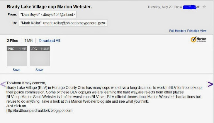 Brady Lake Village cop Marlon Webster finally gets his own BLV blog site !