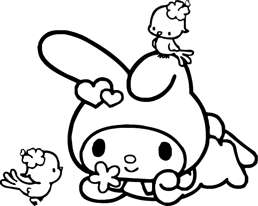 Coloring Pages Fun: My Melody Coloring Pages