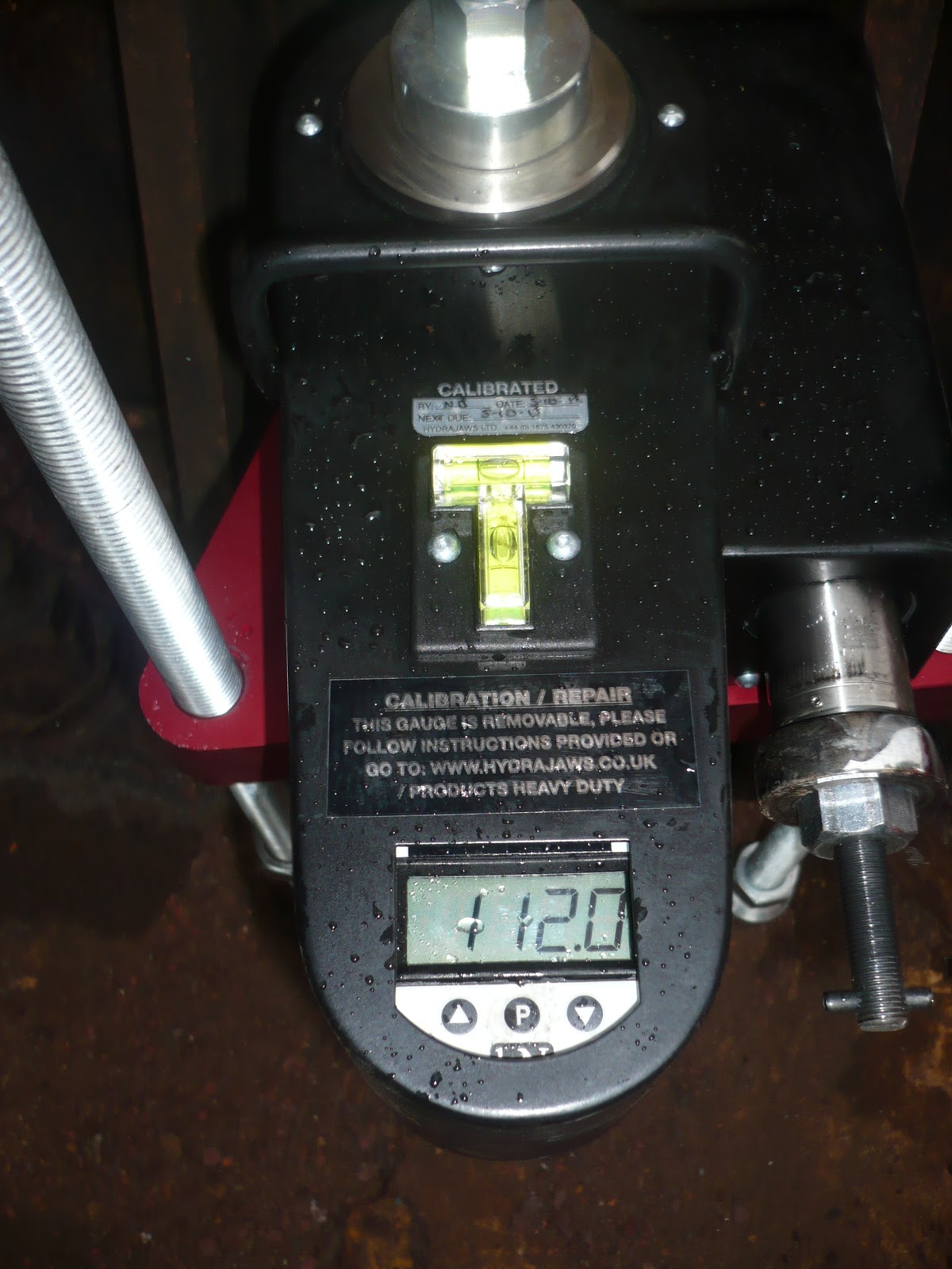 Pull Testing Holding Down Bolts Data Contracts Specialist Maintenance Ltd