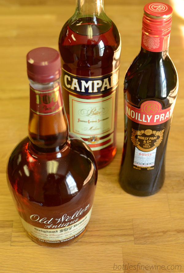 boulevardier drink ingredients | Weller Bourbon |  Campari  |  Sweet Vermouth