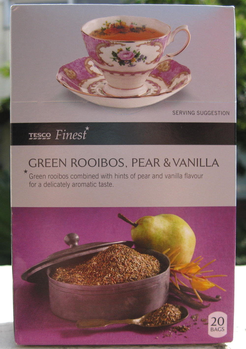 Tea Tesco Green rooibos, Pear & Vanilla