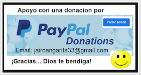Si te sientes agradecido y deseas hacer una donación por PayPal, lo que te nazca de tu corazón, pue