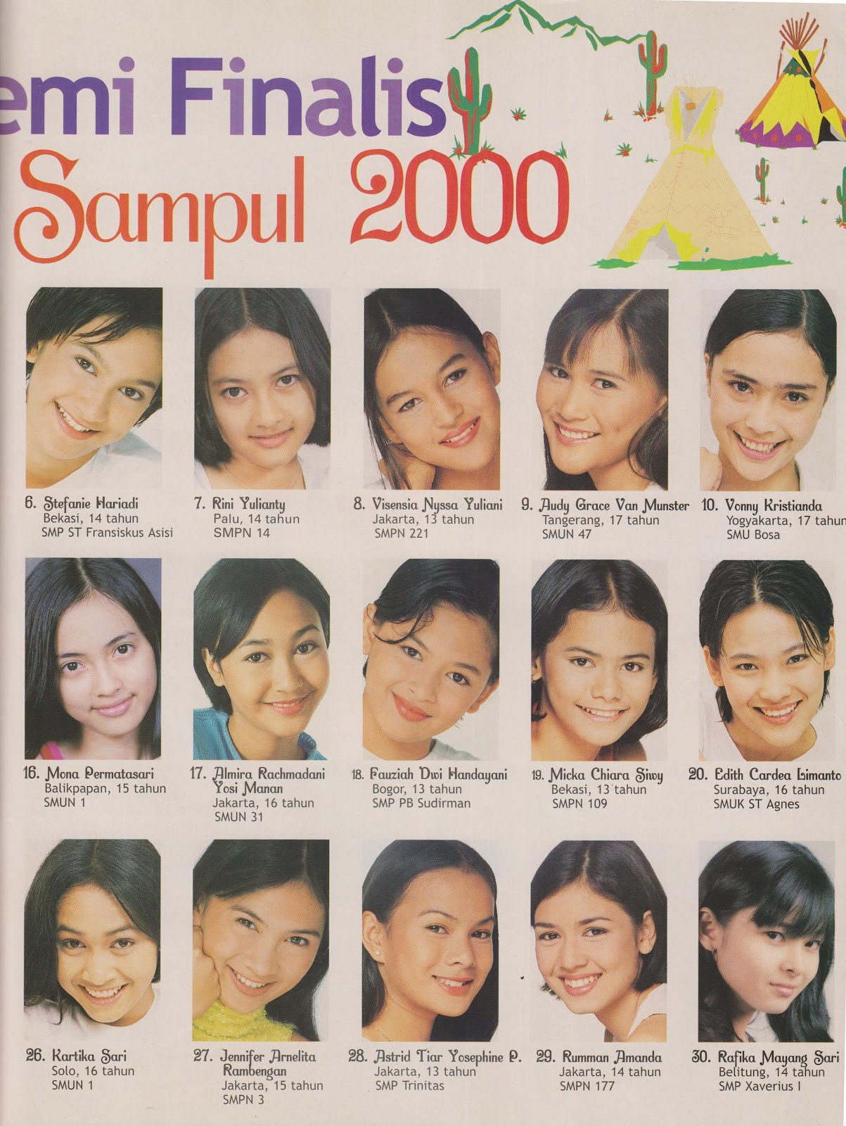 Jarnawi Aliun is Aliun Hamidy's Son: Semifinalis Gadis Sampul 2000 - Part 2