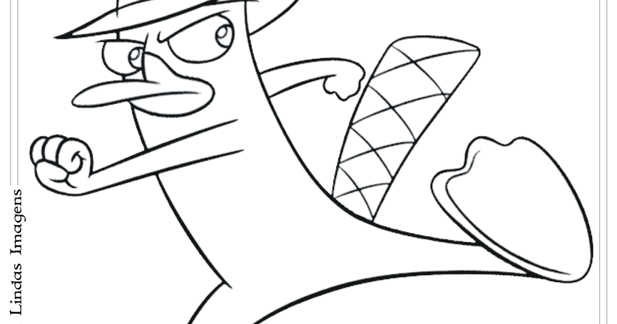 phineas e ferb perry o ornitorrinco desenho para colorir