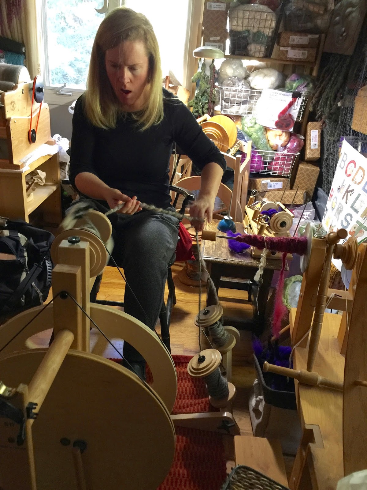 CENTERING WITH FIBER Learning to spin my own yarn classes