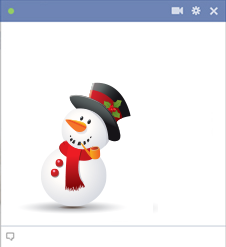 Snowman emoticon for Facebook