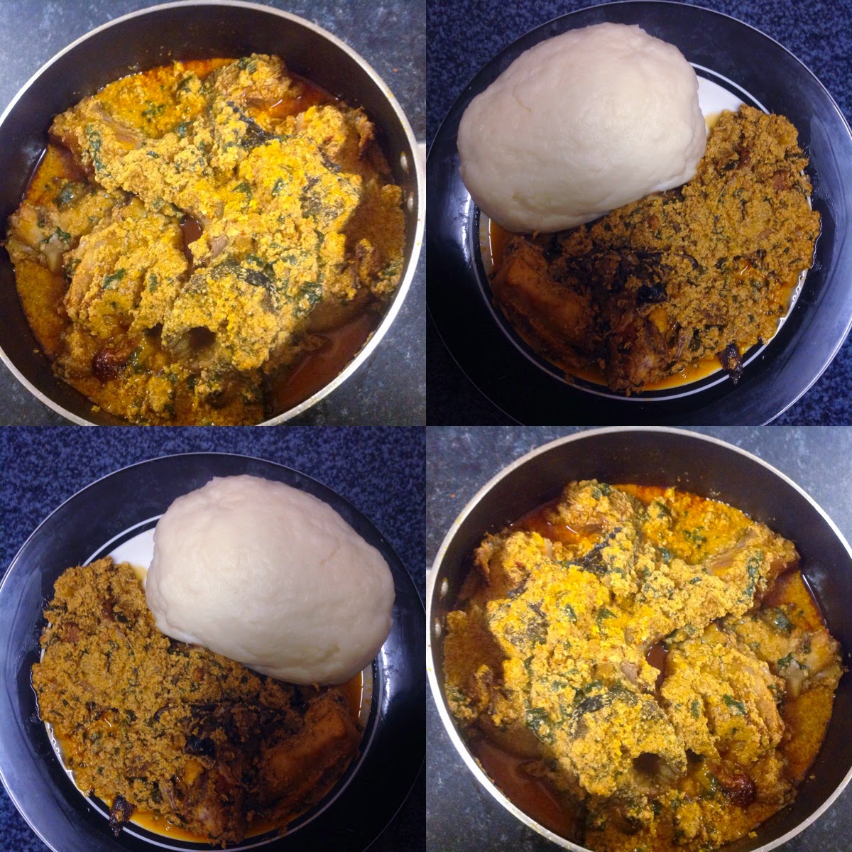 POUNDED YAM AND EGUSI SOUP