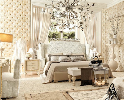 Black Bedroom Vanity on Soft Romantic Style With Tufted Furnishings In Creams And Whites