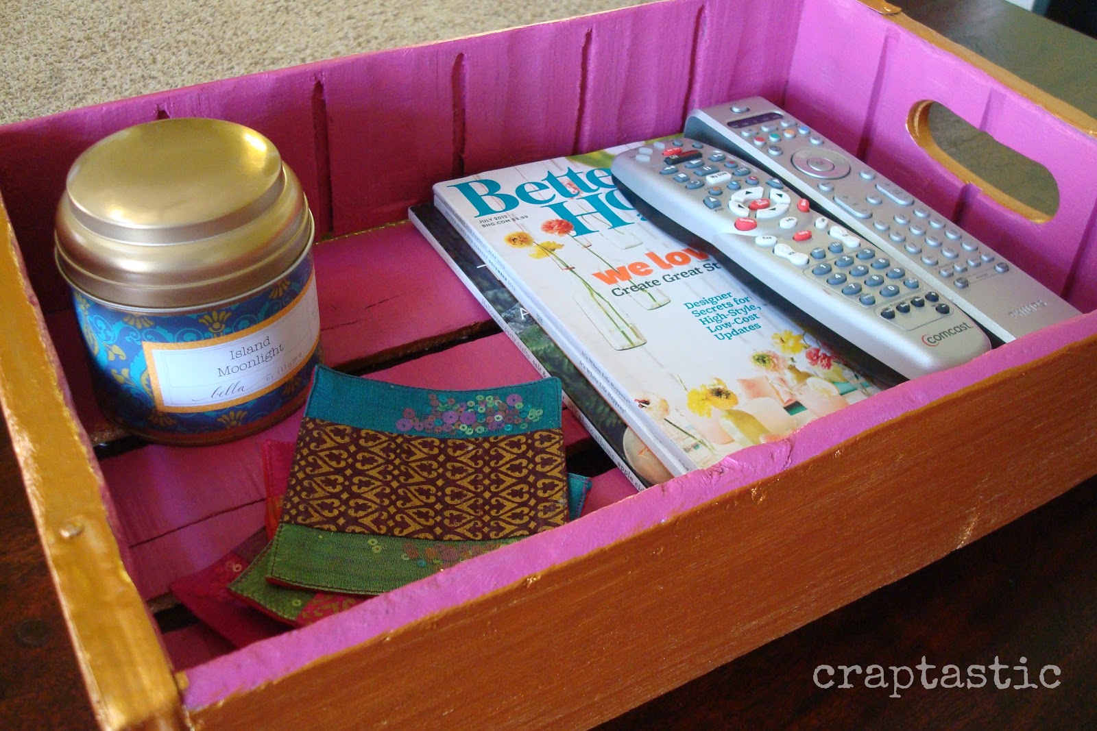 CRAPTASTIC Shabby Chic to Bohemian Chic Coffe Table Tray!
