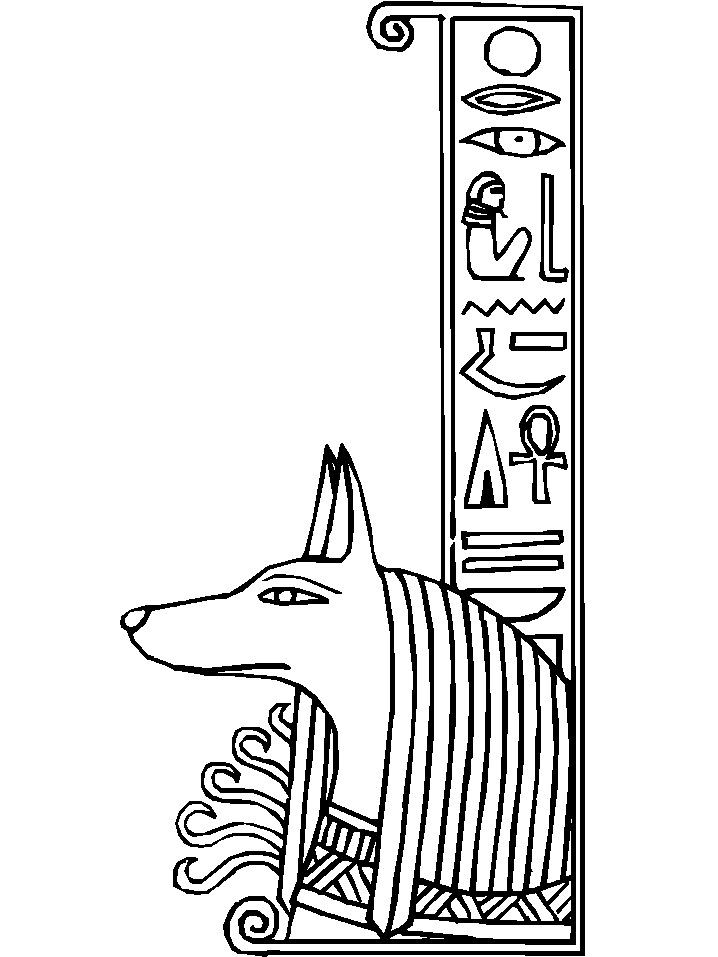 egypt colouring sheets