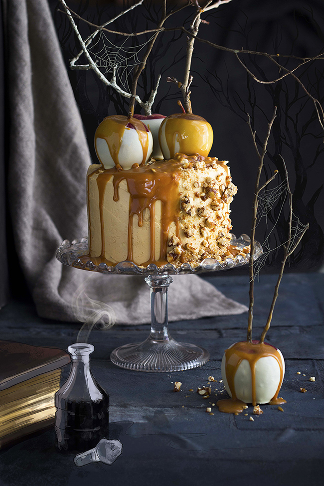 The Kate Tin Halloween Poison Toffee Apple Cake with Caramel Peanut