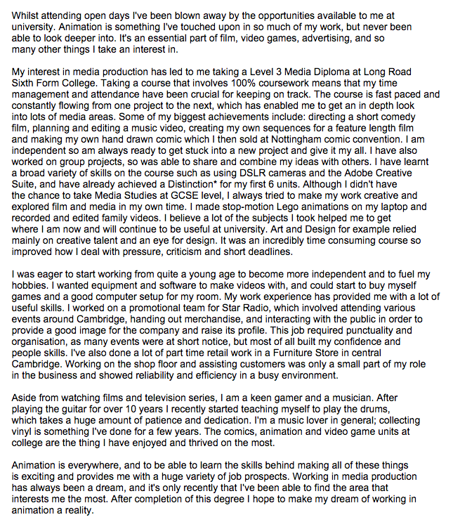 Animation personal statement examples 08 picture
